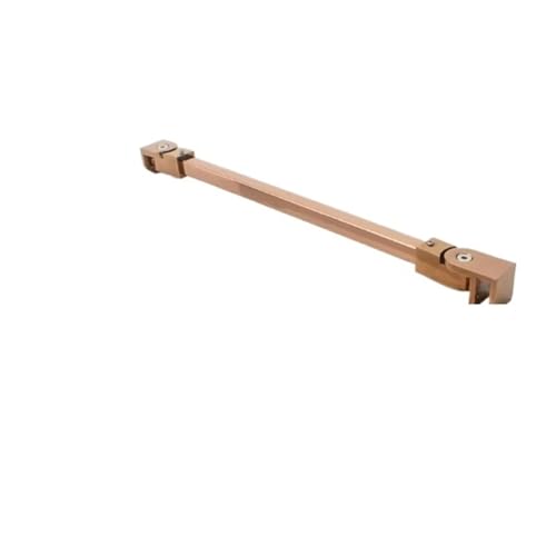 Barra fija para puerta de ducha de cristal Mampara de ducha pared a cristal, 1 pieza, soporte barra fijación, antibalanceo(Titanium Gold,50cm Long)