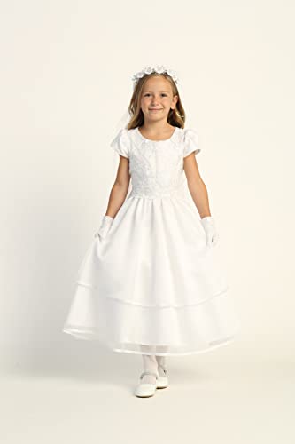 Made in USA - First Communion Dress for Girls - Holy Communion Dresses Baptism LDS - Vestido Primera Comunion para Niña2