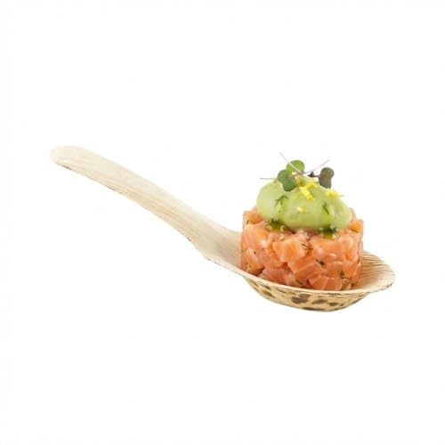 Restaurantware 3.5 Inch Disposable Bamboo Spoons 100 Mini Bamboo Spoons - Sustainable Durable Bamboo Eating Spoons For Picnics Birthdays Catered Events And Weddings