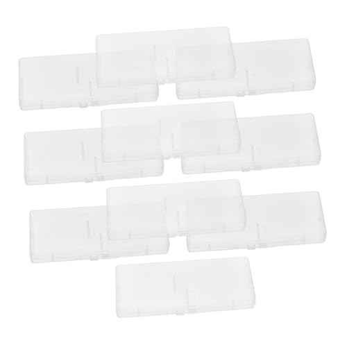 FRCOLOR 10 Piezas Caja Transparente para Cepillos Unidades Estuche Plástico Portátil con Tapa Abatible para Almacenamiento Compacto y Protección Antipolvo para Viaje y Uso Diario