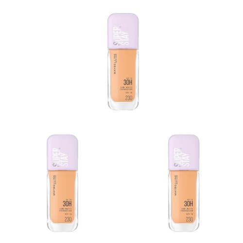 Image of Maybelline New York Super Stay Lumi Matte Liquid Foundation, 230 (Pack of 3)