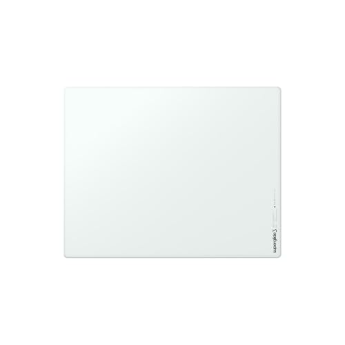 Image of Pulsar Gaming Gears Superglide Pad v3 Type-S - Alumino-Silicate Glass Gaming Mouse Pad, Soft R-Edge, Anti-Slip Silicone Base 330mmx260mm (M, White)