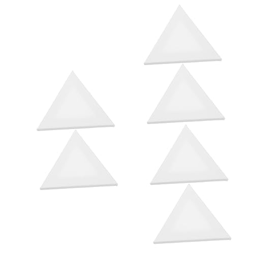 KALLORY 6PCS Oil Painting Panel Triangle Canvas Board Blank Canvas Board Mini Painting Board Small Canvases for Painting Watercolor Canvas Panel Cotton Painting Board White
