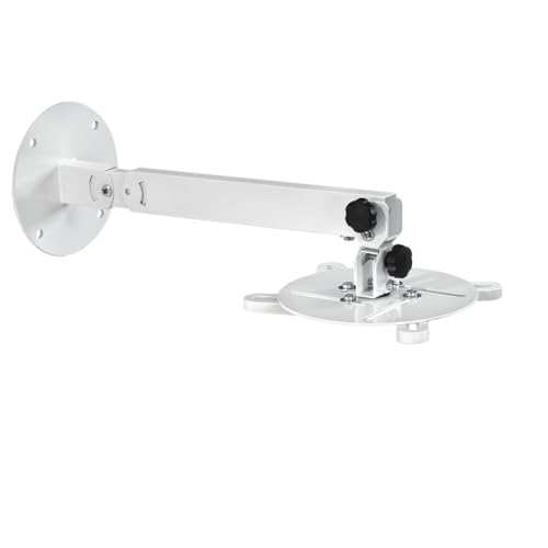 Hama Beamer Deckenhalterung, höhenverstellbar, 360° schwenkbar, neigbar (Beamer Halterung für Decken und Schrägen, universal für Beamer, Projektoren bis 15kg, ideal fürs Heimkino) weiß