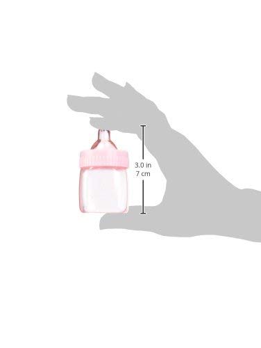 Amscan Fillable Baby Bottle Favors, 1 1/2" X 3", Assorted Pink Colors #TOP4