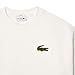 Lacoste Men's Loose Fit Badge Accent Fleece Sweatshirt, White, Medium