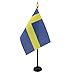 Produktbild AZ FLAG - Tischflagge Schweden - 15x10 cm Goldene Splitze - Schwedische Tischfahne 10 x 15 Cm - Flaggen