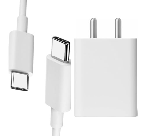 Image of Original 30 Watt Fast Charging Type C Charger with Cable Comaptible with Google Pixel 7 Pro,7a,7,6 Pro,6a,6,5a 5G,5, (Adapter & Type C to C)