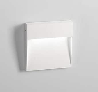 MAZZOLA LUCE Segnapasso LED Parete 6W 3000K IP54 - Alluminio Bianco Per Esterno Giardino, Certificazione Italiana