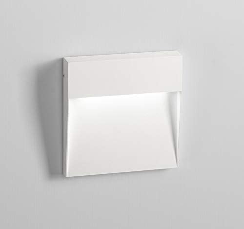 MAZZOLA LUCE Segnapasso led da parete 6w 3000k ip54 per esterno giardino bianco senza incasso - certificazione elettrica italiana