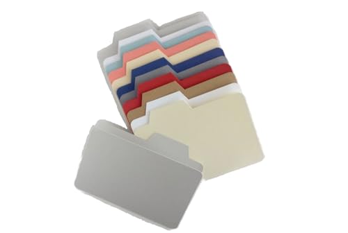 20 Mini File Folders: 5 inches x 3.75 inches - Made from Cardstock in Matte Finish (Soft Blue)