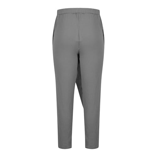 Cotton Linen Pants Mens Loose Casual Straight Legs Beach Yoga Pants Comfy Soft Trousers with Elastic Waist Drawstring4