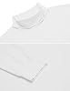 COOFANDY Men's Turtleneck T-Shirt Long Sleeve Top Jumper Basic Sweater Undershirt High Neck Shirts White XL #5