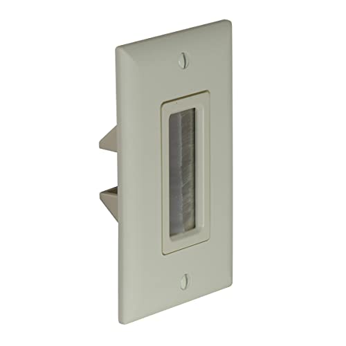 On-Q Legrand, Home Office & Theater, In Wall Management Kit, Pass Through, Cable Access Brush Strap, Wp1014Lav1, Light Almond #TOP1