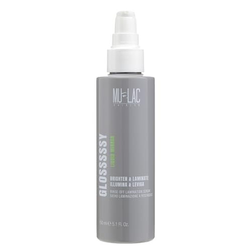 MULAC | GLOSSSSSY - Liquid Mirror, Siero Laminazione Capelli a Risciacquo con Olio di Argan e Macadamia, Effetto Glass Hair e Lucentezza a Specchio, 150 ml
