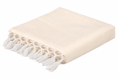 Image of Soft Dull Cotton Bhagalpuri Chadar for Summer | Lightweight and Breathable ChadarFor Sleeping | Odhne Wali Chadar for All Season Use Blanket (Cream)