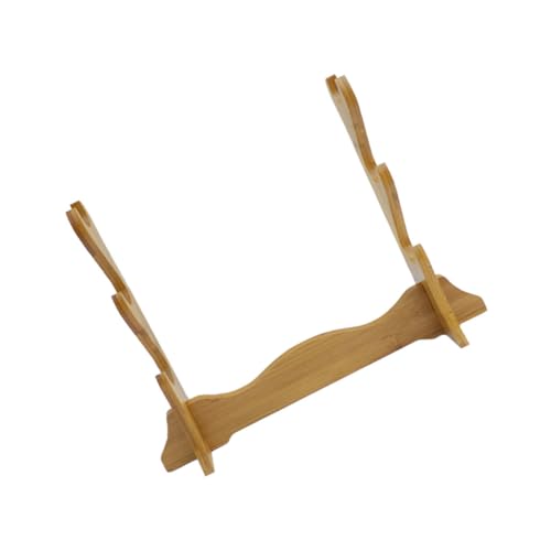 Hemoton Swords Display Stand Desktop Flute Swords Holder Wall Hangers for Toy Bamboo Storage Holder for Collectibles