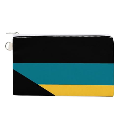 Flag Of The Bahamas Zipper Style Coin Purse, Large Capacity, Portable And Fashionable Wallet