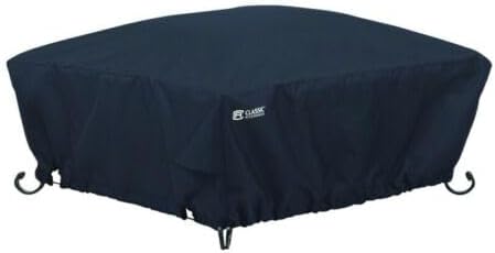 Replacement For Compatible With Classic Accessories 5555601040100 Black Polyester Square Fire Pit Cover 36 W in.