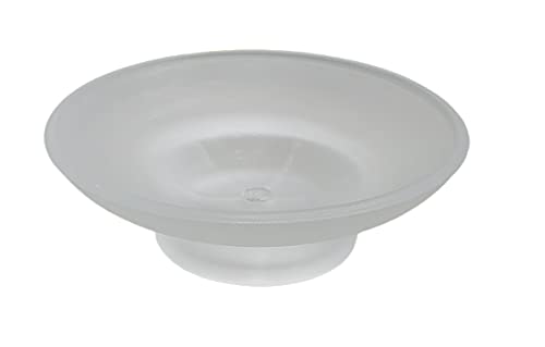 Image of Pure Source India Glass Soap Dish for Bathroom Or Kitchen, (3.25 Inch - 3 Pieces)