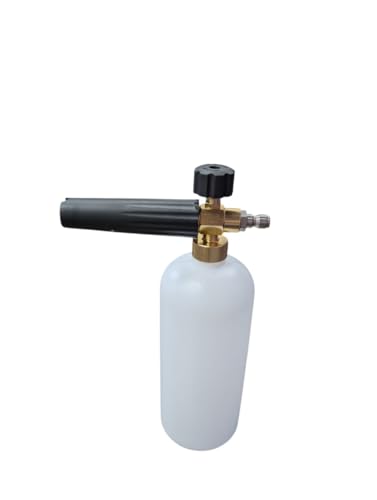 Image of Adjustable Foam Wash Gun Bottle Car Wash Gun Snow Foam Lance | 1 /4 inch Quick Connector Foam Blaster for Pressure Washer (Black)