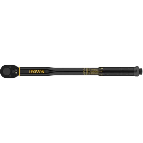 LEXIVON 3/8-Inch Drive Click Torque Wrench 10~80 Ft-Lb/13.6~108.5 Nm (LX-182)