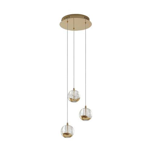 Suspension LED Hayley en verre pour illuminer la salle à manger