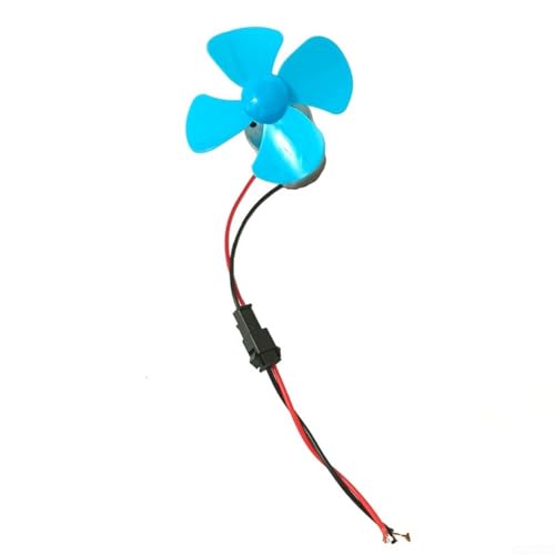 Kit de generador de turbina eólica con hoja de ventilador de cuatro hojas de 60 mm y motor compacto de CC de 24,5 x 34,2 mm, para proyectos de ciencia y educación energética alternativa