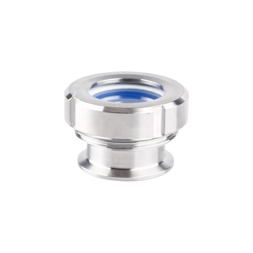 304 stainless steel quick release sight glass sanitary quick connect chuck clamp type round thread glass observation window 102(OD 25 Chuck 50.5)