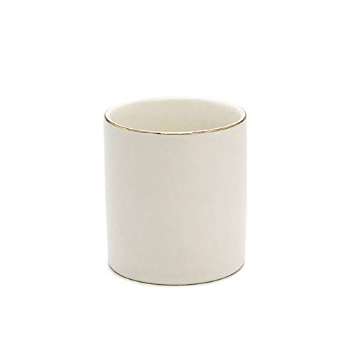 Pen Holder for Desk Pencil Holder Ceramic Cute Desktop Organizer Brush Holder Cup, White
