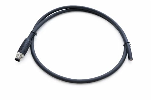 Cable de alimentación M12 S-Code macho a extremo libre innov8 con manguera PUR 1m