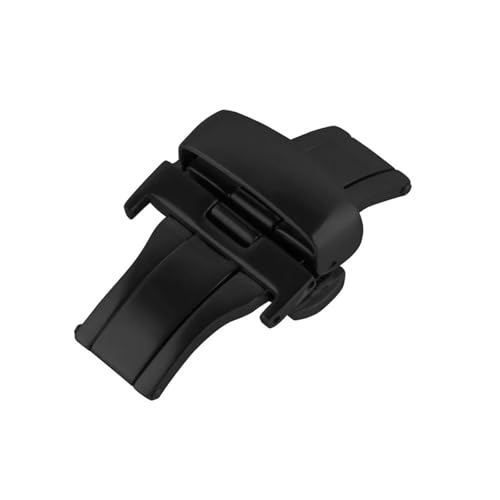 Boucle de montre pliable acier inoxydable fermoir double bouton fente 18mm