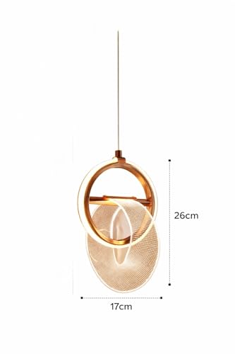 Image of FILLISKA 3 in1 Colour Changing LED Luxurious Hanging /Pendant Light (FrenchGold-MX8111)