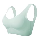 Necalisi BH Grün Damen Sport BH Frauen Bustier für Fitness Training Joggen Yoga Bequem Atmungsaktiv BH Dünn Softschalen BH ohne bügel 115D