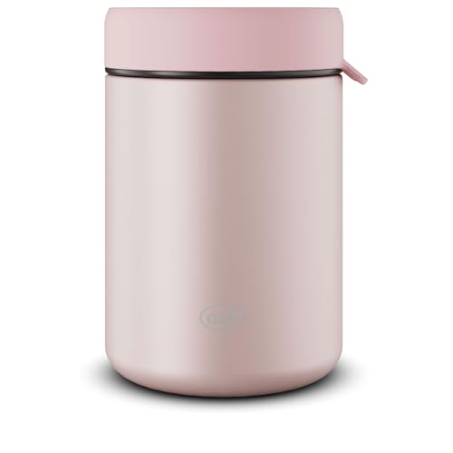 alfi ISO FOOD MUG 350 ml, rosa rosa, recipiente térmico de acero inoxidable para alimentos, recipiente aislante para sopas, ensaladas, cereales para llevar, mantiene el calor durante 5 horas, frío