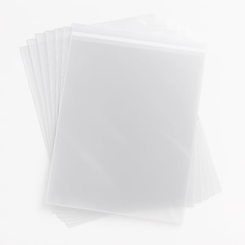 A4 Cellophane Bags Clear | 100 Pack | 22 x 30CM | A4 Cello Bags | Sealable Clear Plastic | Self Adhesive | Self Seal Bags | Food Safe Sweets Photos Cookies Cards Envelopes Pictures