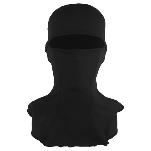 Tactical Balaclava Airsoft Mask All Season Outdoor Dust UV Protection Porous Headgear(Black,L)