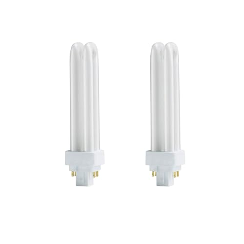 Bynome 4 Pin Light Bulbs,G24q-1 13W Energu Saving Compact Fluorescent Lamp,CFL Bathroom Light Bulbs,Super White,850LM,2U Shape,AC 220V-240V (Cool White 4000K)