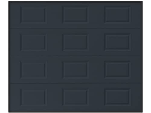 Vente-unique - Porte de garage sectionnelle à cassette anthracite motorisée L254 x H218 cm - CAOPAS