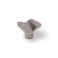 REI Möbelknöpfe, Wellen-Design, Zamak, gebürstet, H 26 x B 32 x T 31 mm, 4 Stück