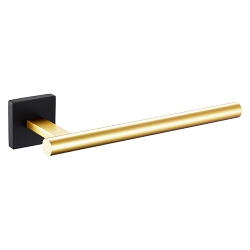 Image of KOKOSIRI Bathroom Towel Bar Hand Towel Holders Wall Mount Toilet Kitchen Cabinet Paper Holder Stainless Steel Bath Hardware Black with Gold, B3008GDK