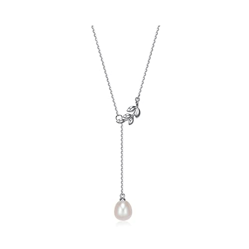 Collier en argent S925 anti-ternissement avec sa perle d'eau douce véritable en goutte