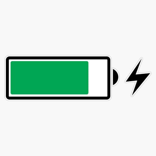 Leyland Designs Battery Charging (B) Bumper Sticker Window Water Bottle Decal 5""