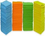 Paquete de 150 paños de limpieza de microfibra SimpleHouseware, 4 colores