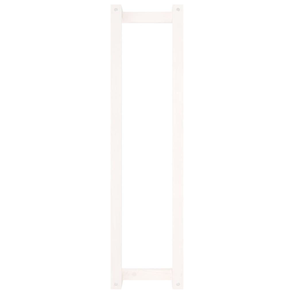 Porte-serviettes en pin massif Blanc 23 x 18 x 90 cm