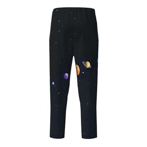 Pajama Pants Pajama Bottoms with Elastic Waistband Sleepwear Lounge Pants, Universe Planet2