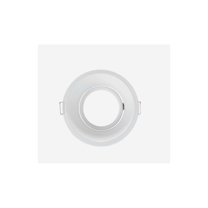 Aronlight Aro de Encastrar Redondo orientável para Lámparas LED GU10, Aluminio, IP20, 8.2 x 8.2 x 2.5 cm (BRANCO)