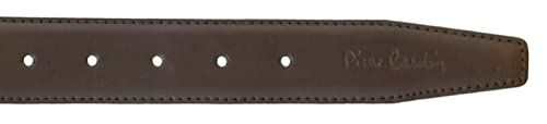 Pierre Cardin Dark Brown Classic Silver D-Ring Adjustable Belt Adjustable Mens Belt-344