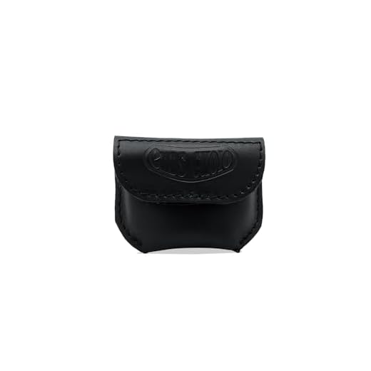 ends cuoio Borsa in Pelle Compatibile con Telepass per Moto, Borsa in Pelle Manubrio Adatta a Telepass, Borsa 100% Made in Italy Vera Pelle, Gadget Moto, Harley Davidson Accessori (Nero, Slim)