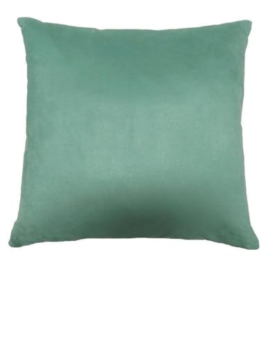DreamHome - Solid Faux Suede Decorative Pillow Cover/Sham, (26x26, Turquoise)